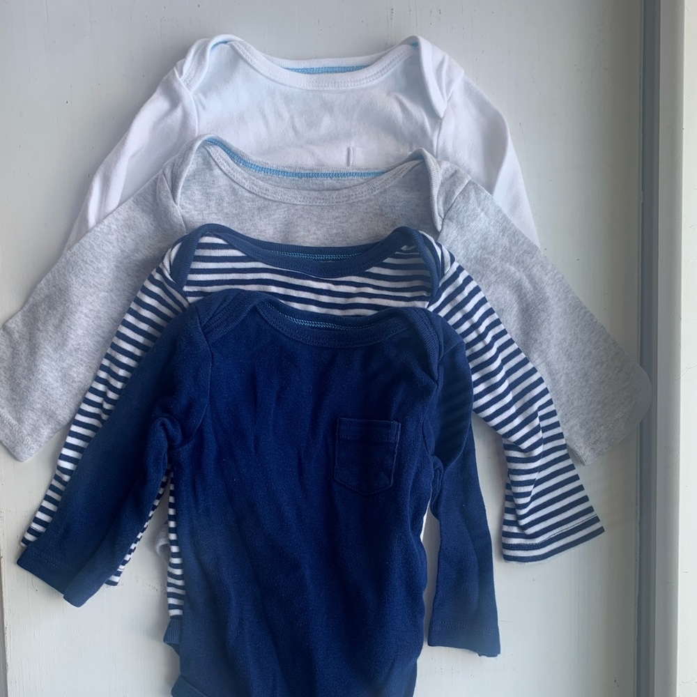 4PK long sleeve Cloud Island Onesies